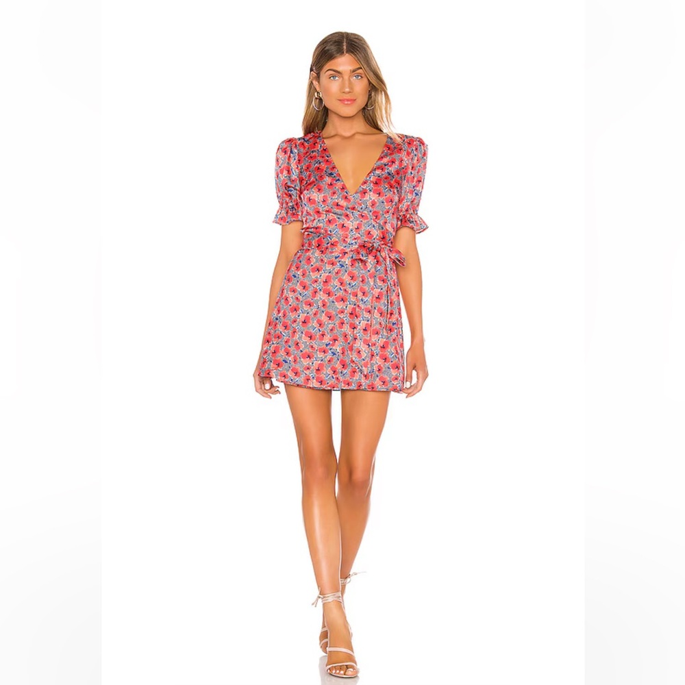 House of Harlow 1960 Red Floral Poppy Mini Dress x Revolve Aia Mini Dress